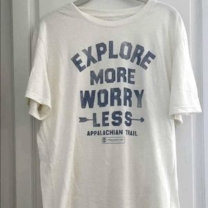 Appalachian Trail Explore More Worry Less White T-Shirt Size L